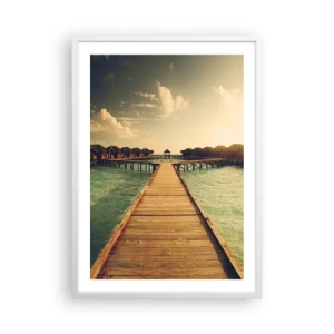 Plakat w białej ramie - Gorące zaproszenie - 50x70 cm