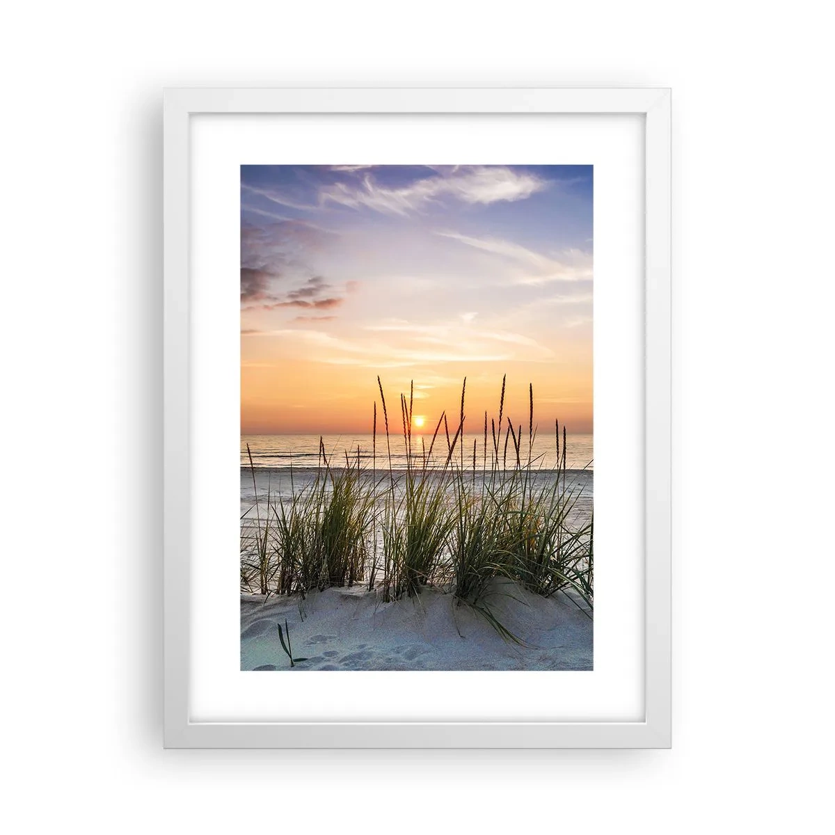 Plakat w białej ramie - Popatrz, pomyśl, poczuj - 30x40 cm