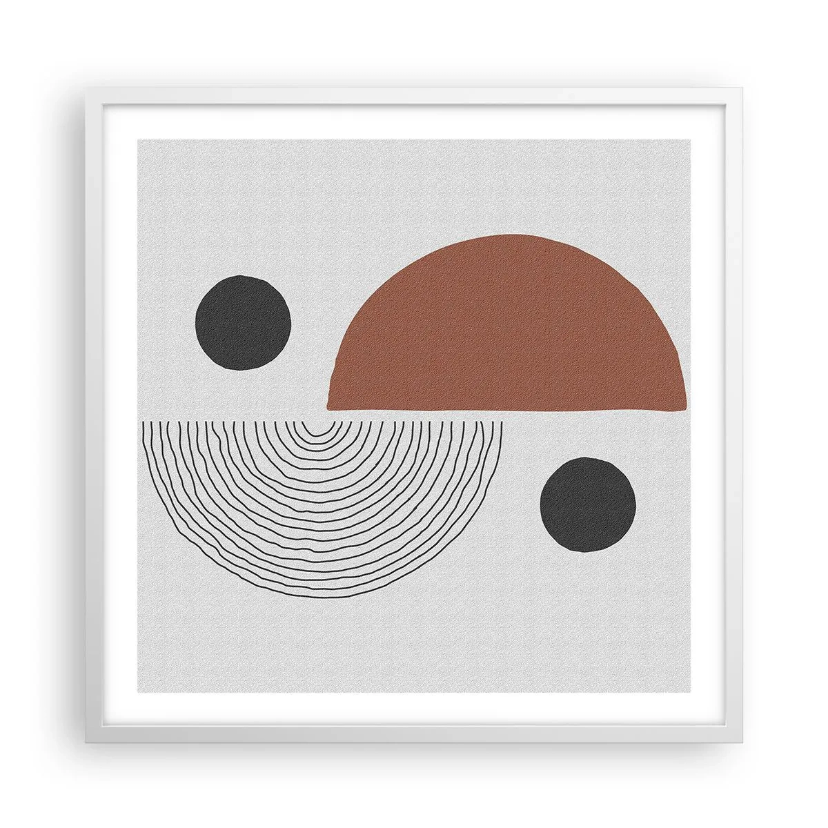 Plakat w białej ramie - Doskonałość koła - 60x60 cm