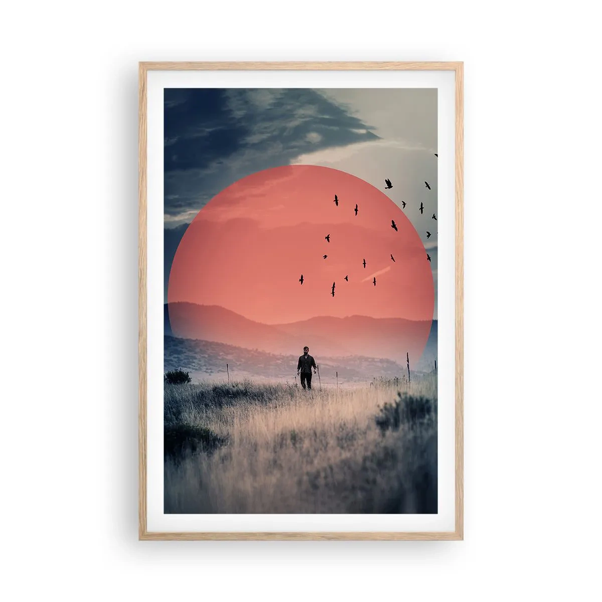 Plakat w ramie jasny dąb - W swoich żywiołach - 61x91 cm