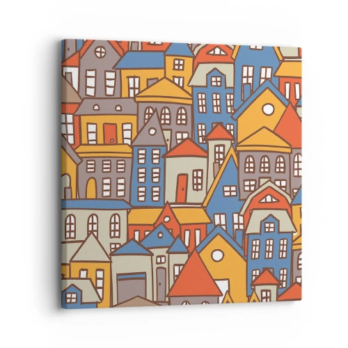 Obraz na płótnie - Za domem dom - 30x30 cm