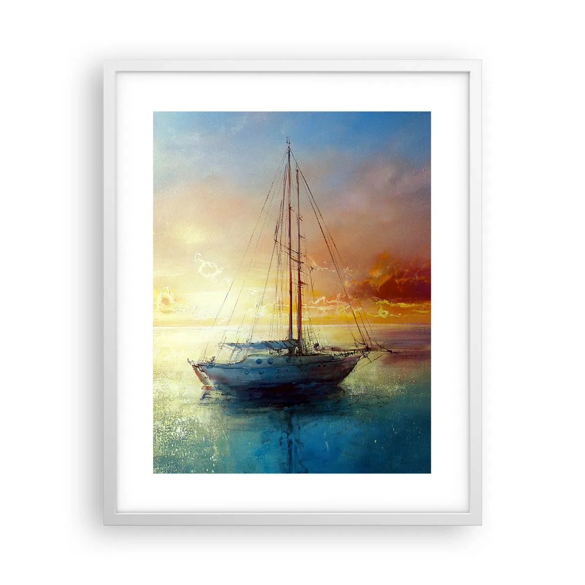 Plakat w białej ramie - W złotej zatoce - 40x50 cm