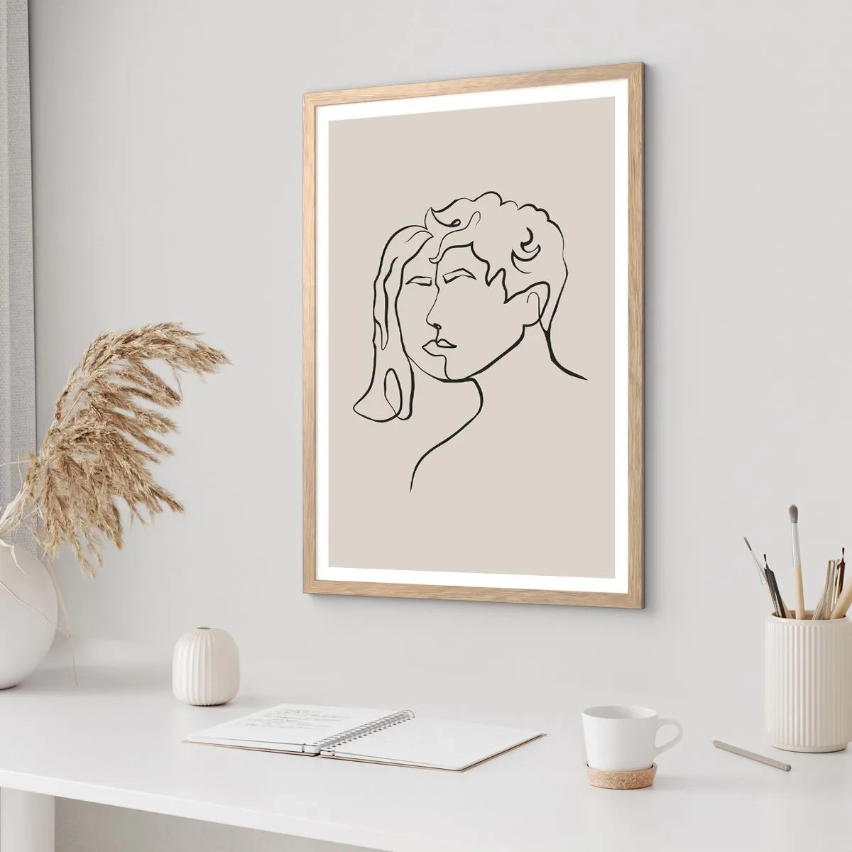 Plakat w ramie jasny dąb - I stała się jedność - 40x50 cm