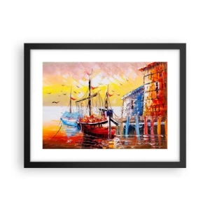Plakat w czarnej ramie - Szczęśliwy powrót - 40x30 cm
