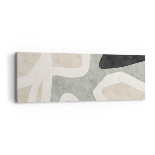 Obraz na płótnie - Kompozycja z motywem czerni - 90x30 cm