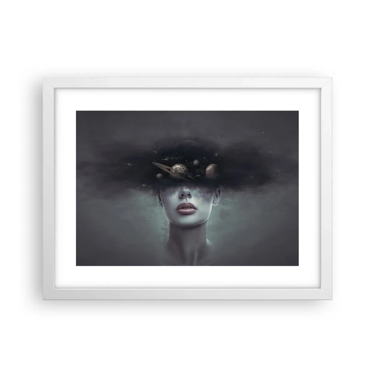 Plakat w białej ramie - A planety szaleją… - 40x30 cm