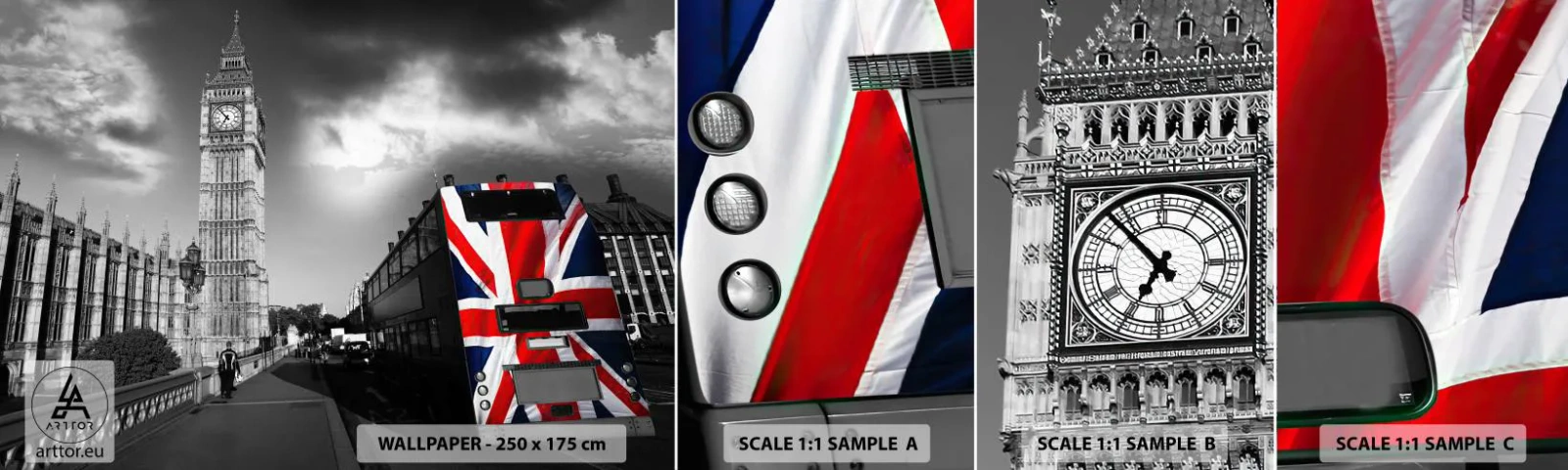 Fototapeta Próbka Standard Eco - Dumna i wielka - Miasto, Londyn, Londyński Autobus - 100x30 cm