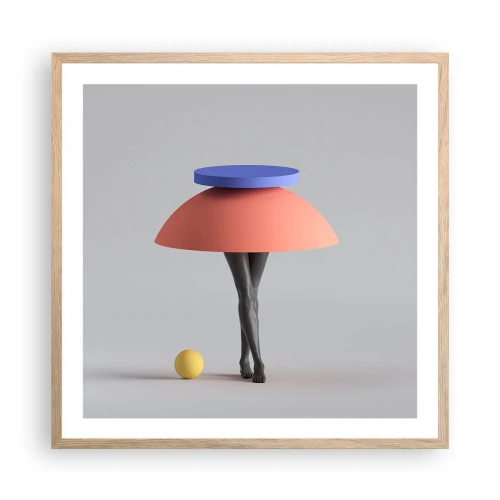 Plakat w ramie jasny dąb - Kompozycja surrealistyczna - 60x60 cm