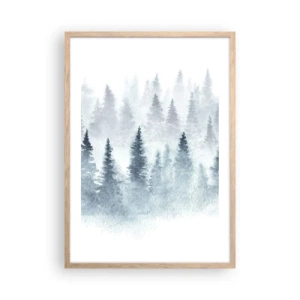 Plakat w ramie jasny dąb - Otulone mgłą - 50x70 cm