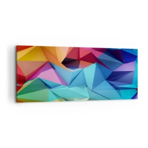 Obraz na płótnie - Tęczowe origami - 100x40 cm