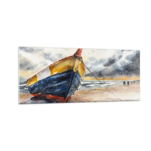 Obraz na szkle - Odpoczynek na brzegu - 100x40 cm