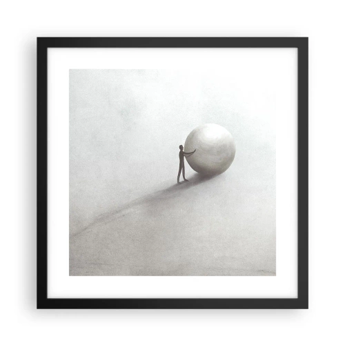 Plakat w czarnej ramie - Gra życia - 40x40 cm