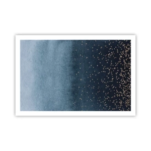 Plakat - Kompozycja – niebieskie fazy - 91x61 cm