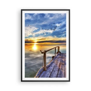 Plakat w czarnej ramie - Wiatr idzie na spoczynek - 61x91 cm