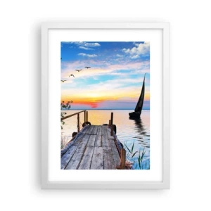 Plakat w białej ramie - Dobry wieczór - 30x40 cm