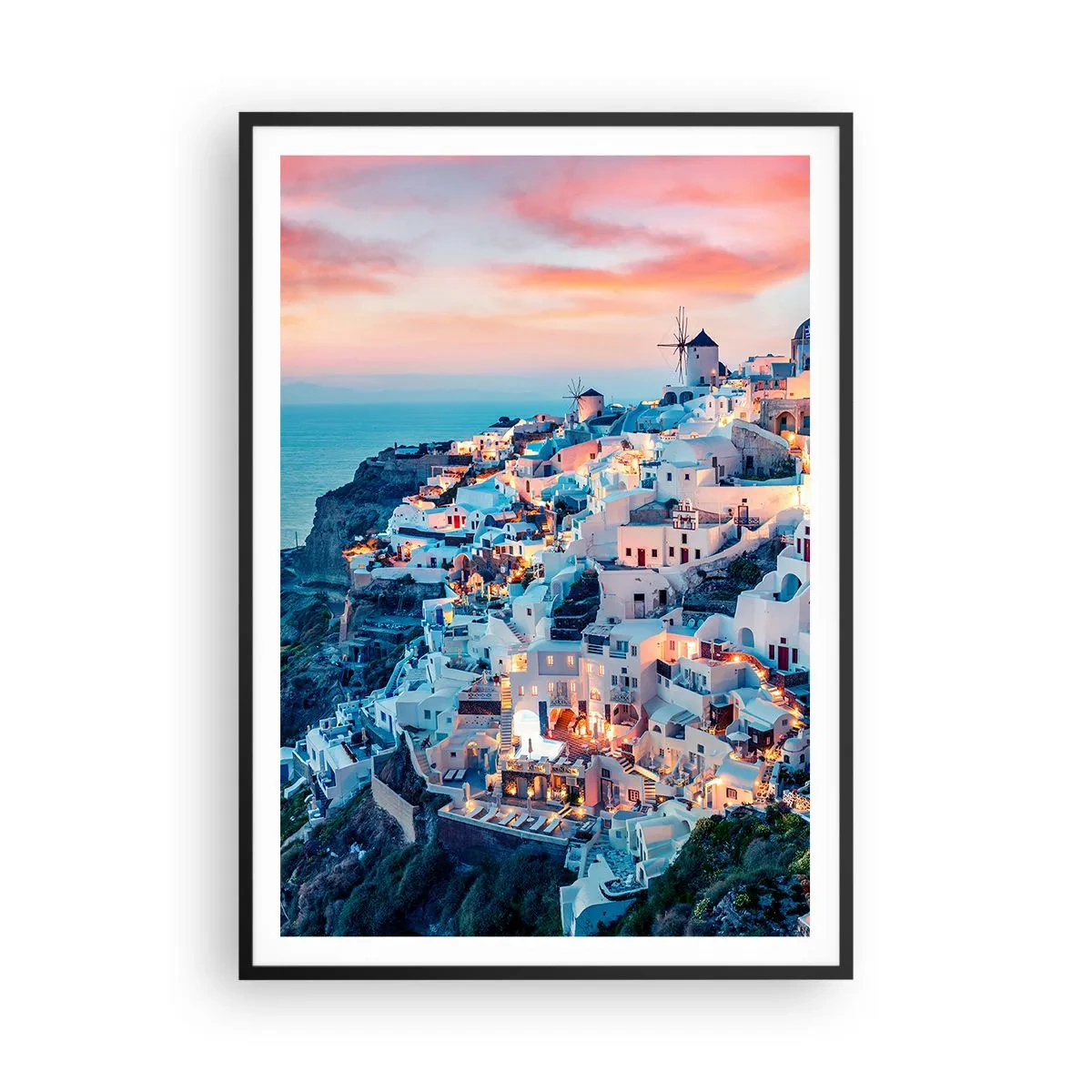 Plakat w czarnej ramie - Twoje wielkie greckie wakacje - 70x100 cm