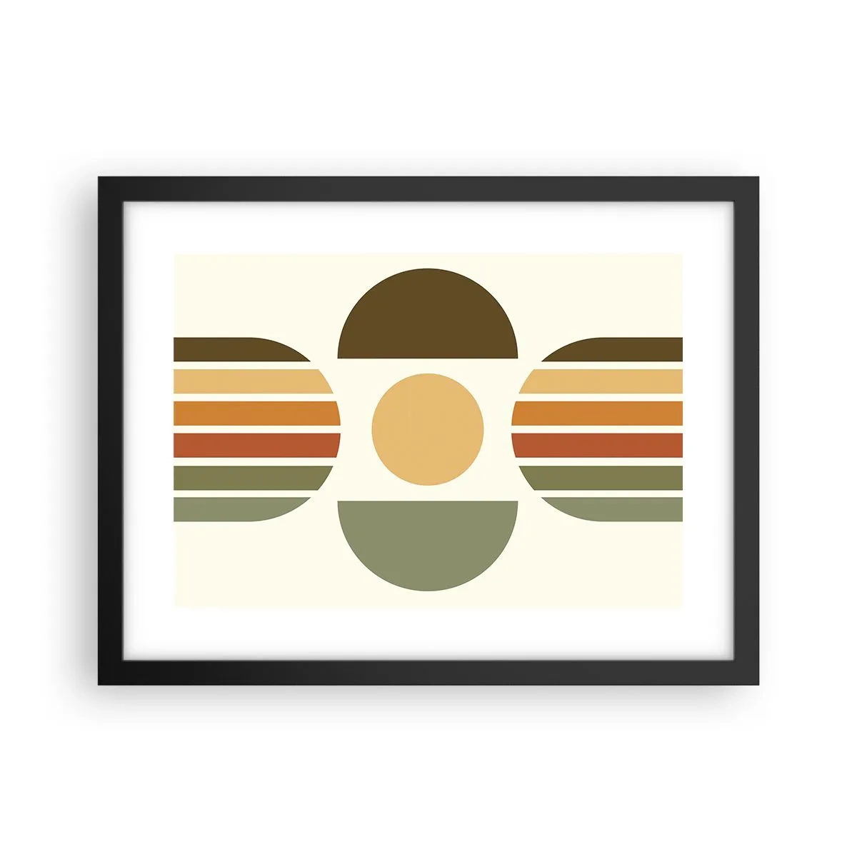 Plakat w czarnej ramie - W kolorach ziemi - 40x30 cm