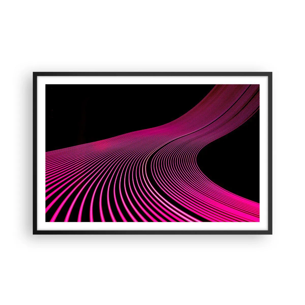 Plakat w czarnej ramie - Aleja światła - 91x61 cm
