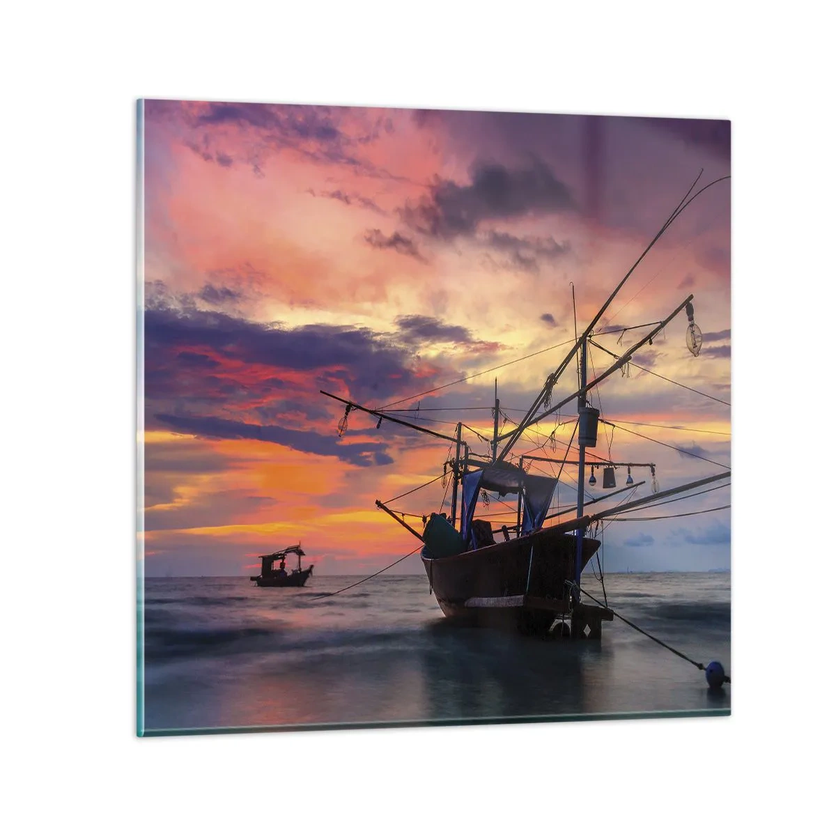 Obraz na szkle - Egzotyczny wieczór - 60x60 cm