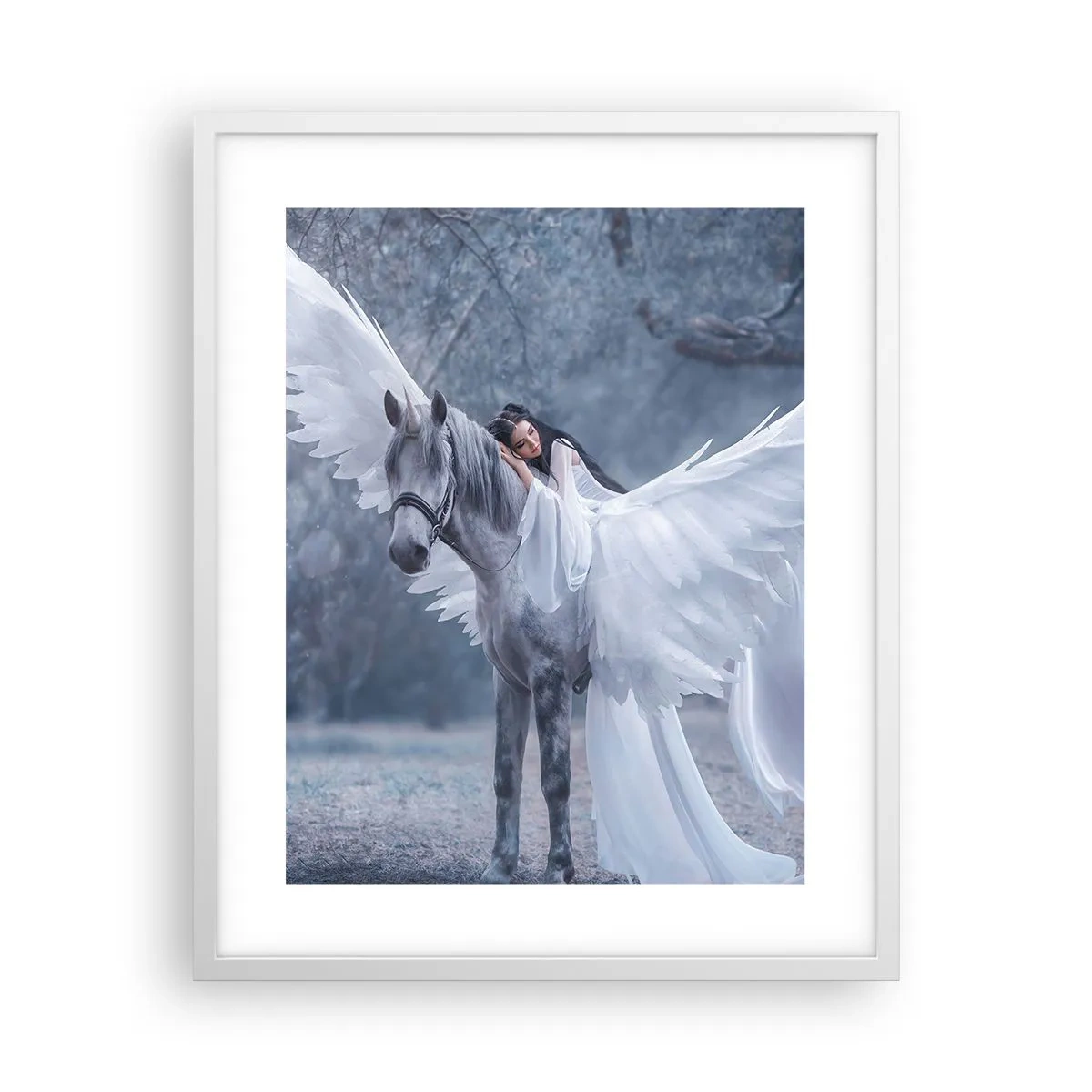 Plakat w białej ramie - Natchniona chwila - 40x50 cm
