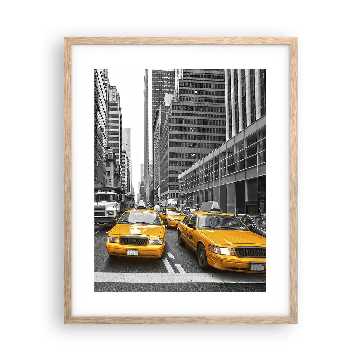 Plakat w ramie jasny dąb - To my ubarwiamy miasto - 40x50 cm