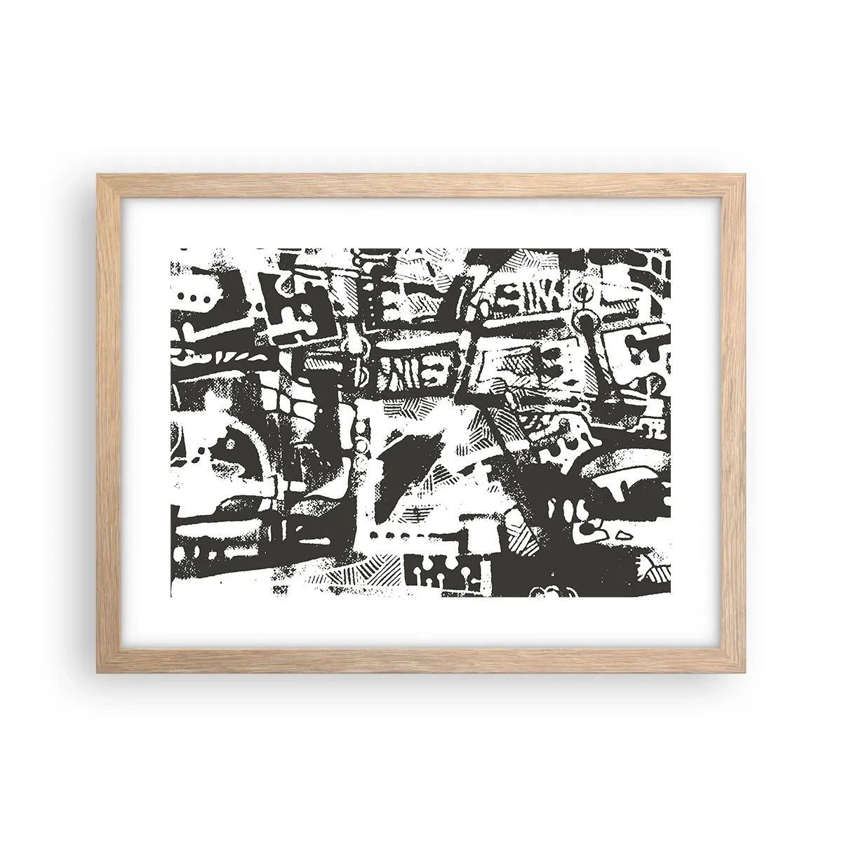 Plakat w ramie jasny dąb - Porządek czy chaos? - 40x30 cm