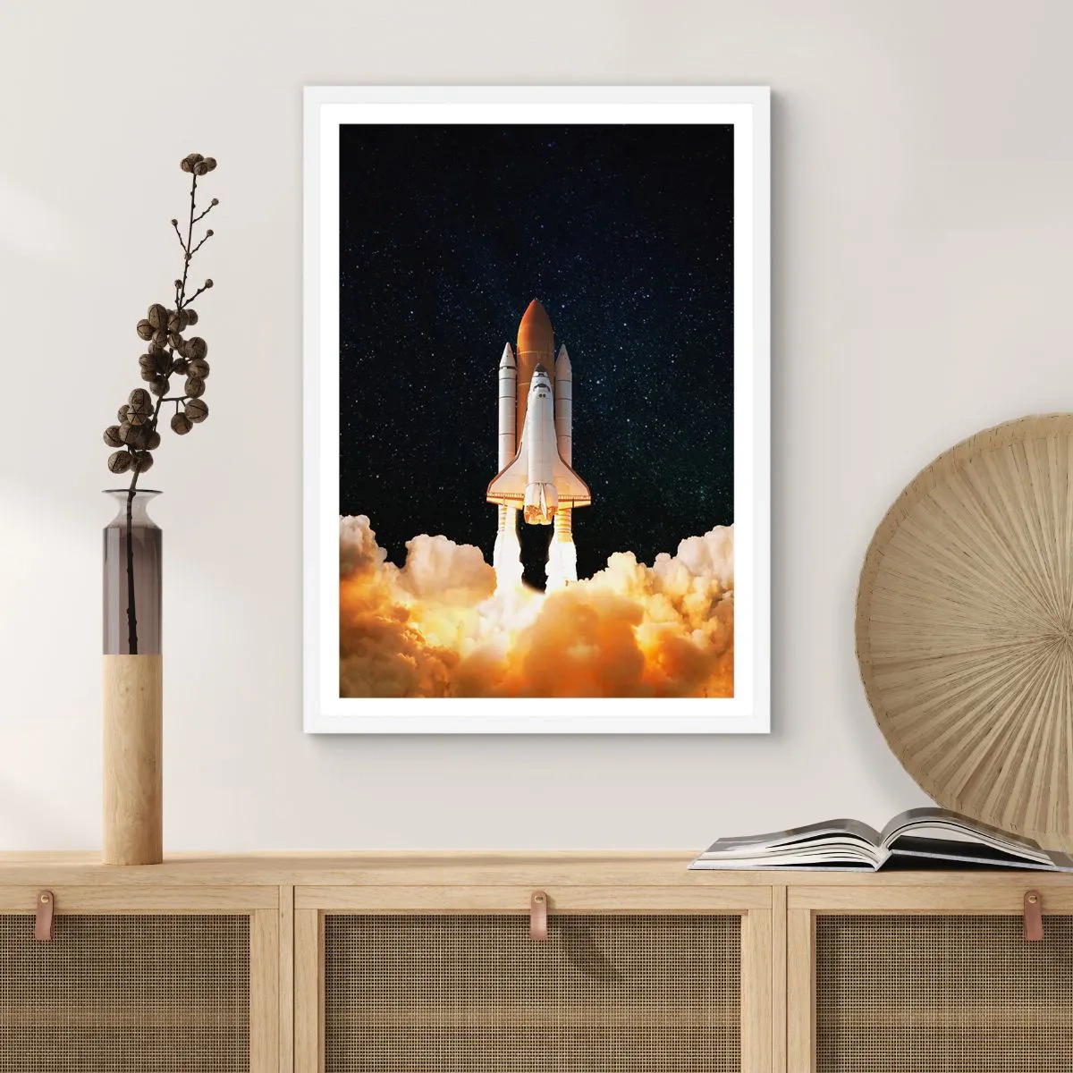 Plakat w białej ramie - Ad astra! - 61x91 cm