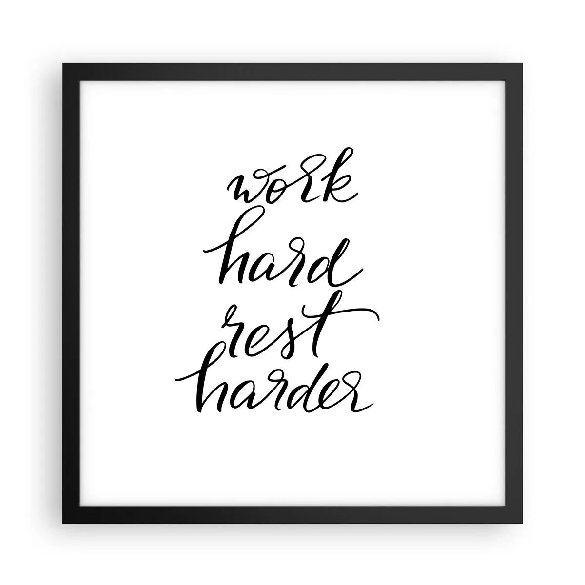 Plakat w czarnej ramie - Życiowa równowaga - 40x40 cm