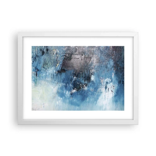 Plakat w białej ramie - Błękitna rapsodia - 40x30 cm
