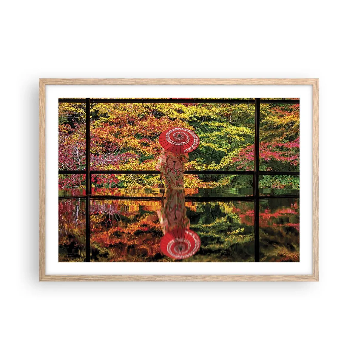 Plakat w ramie jasny dąb - W świątyni natury - 70x50 cm