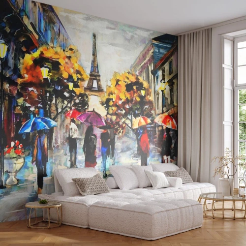 Fototapeta Premium Canvas - Jesienią szczególnie piękny - Miasto, Paryż, Wieża Eiffla - 400x280 cm