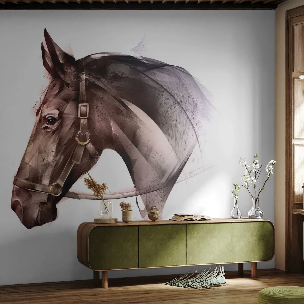 Fototapeta Standard Eco - Co za wdzięk - Zwierzęta, Głowa Konia, Koń - 400x280 cm