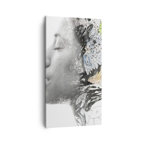 Obraz na płótnie - Zanurzona w naturze - 45x80 cm