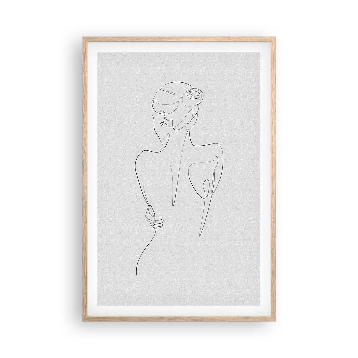 Plakat w ramie jasny dąb - Muzyka ciała - 61x91 cm