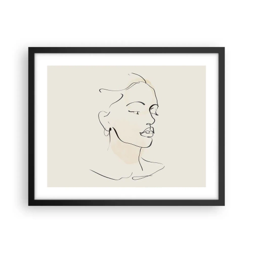 Plakat w czarnej ramie - Pewną kreską - 50x40 cm