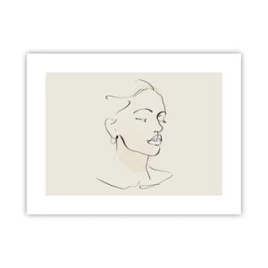 Plakat - Pewną kreską - 40x30 cm