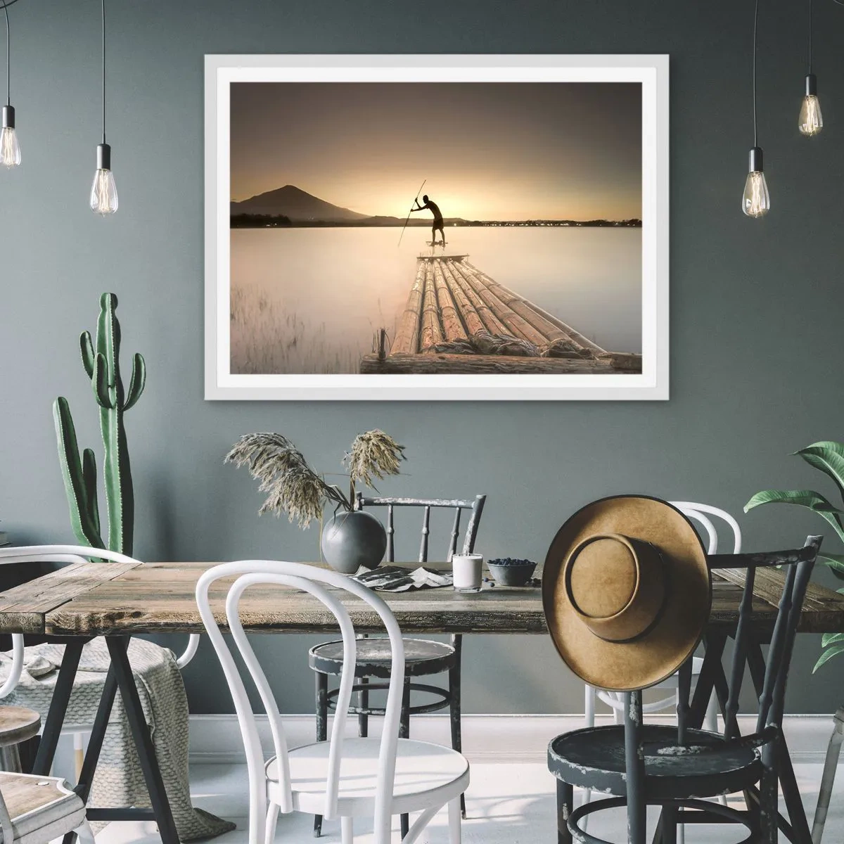 Plakat w białej ramie - Przed spoczynkiem - 100x70 cm