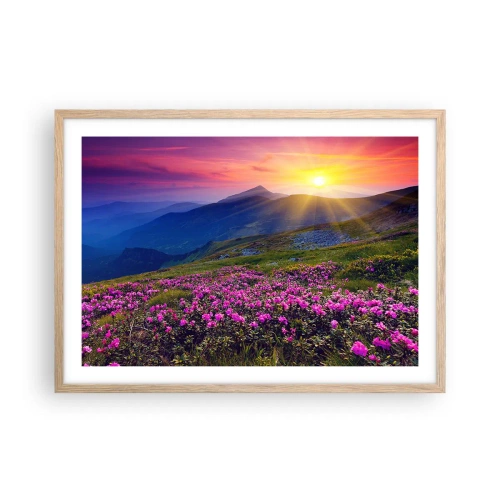Plakat w ramie jasny dąb - … A dokoła pachnie kosodrzewina i wonieją zioła - 70x50 cm
