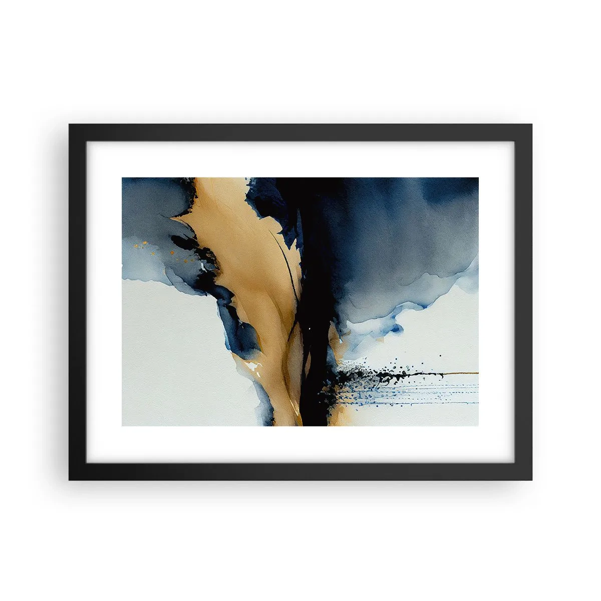 Plakat w czarnej ramie - Za zasłoną - 40x30 cm