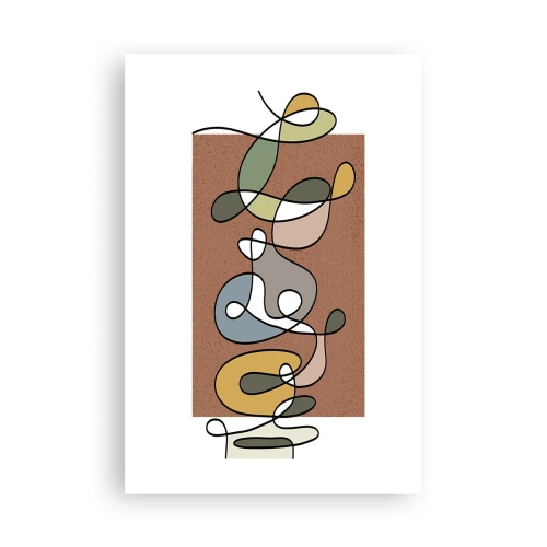 Plakat - Abstrakcja warta uśmiechu - 61x91 cm