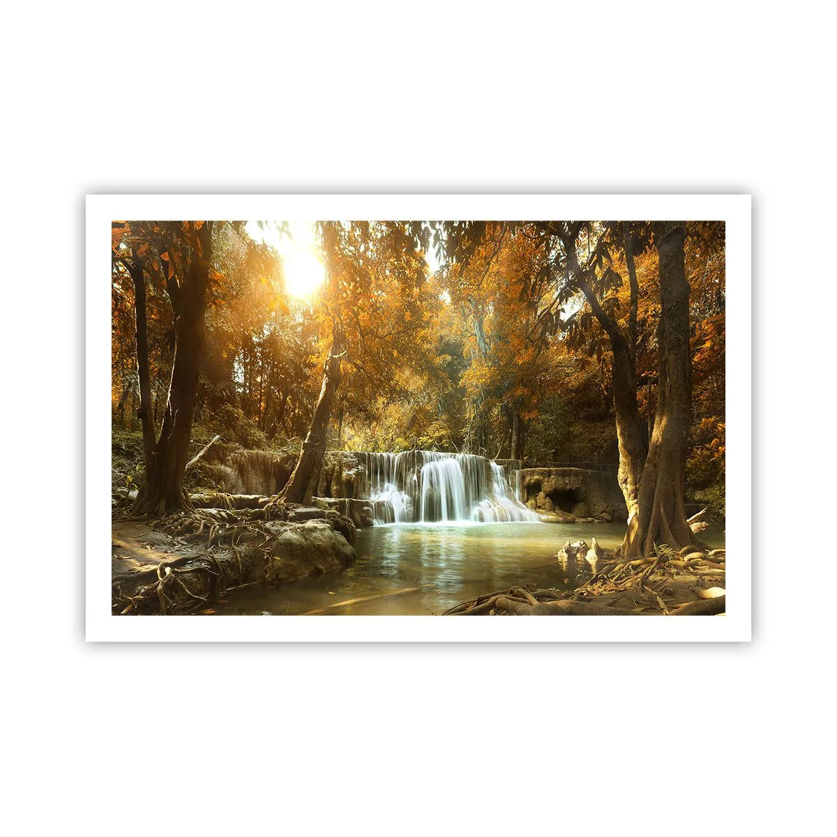 Plakat - Parkowa kaskada - 91x61 cm