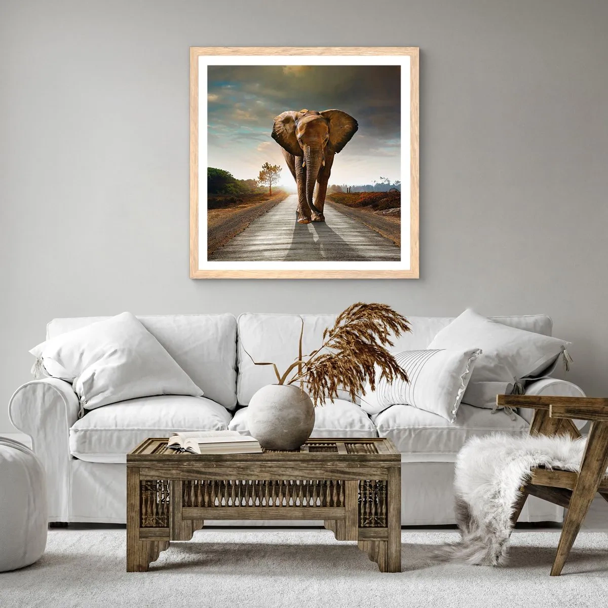 Plakat w ramie jasny dąb - I wcale nie w składzie porcelany - 40x40 cm