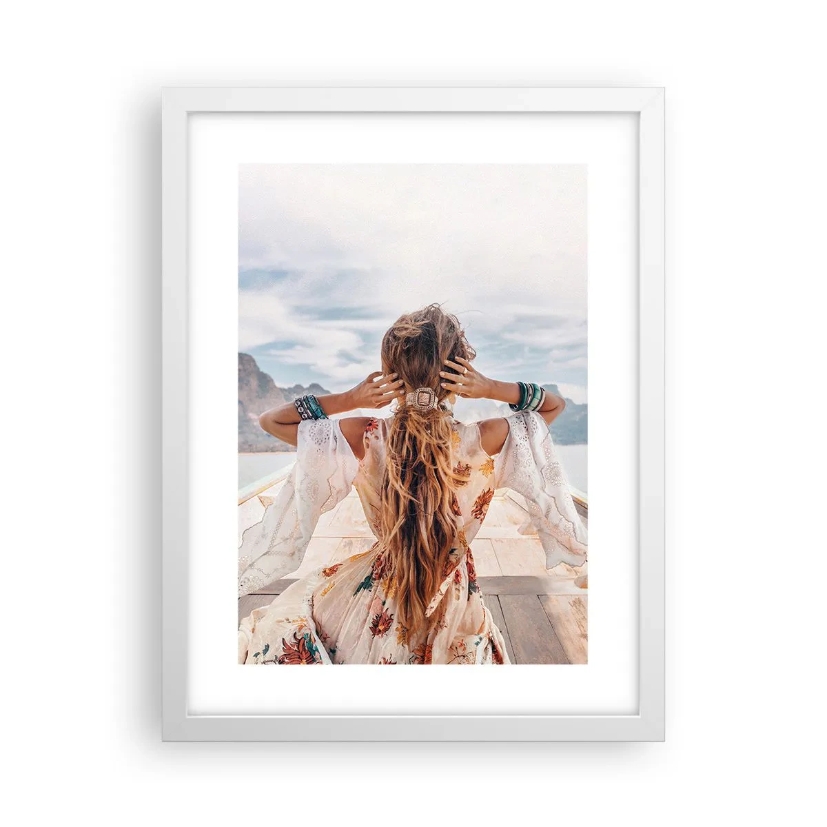 Plakat w białej ramie - W drodze ku szczęściu - 30x40 cm