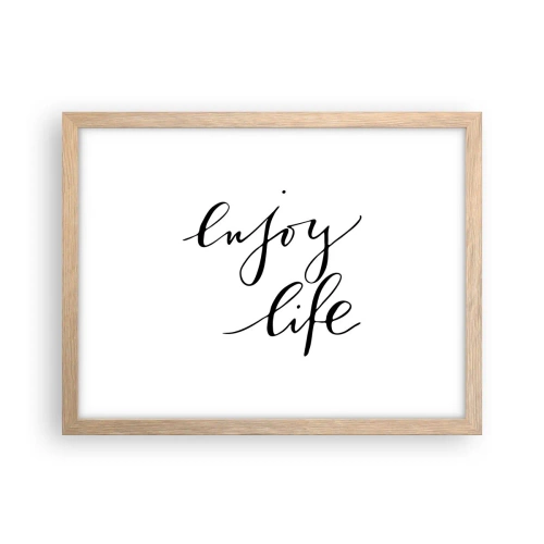 Plakat w ramie jasny dąb - Nic dodać… - 40x30 cm