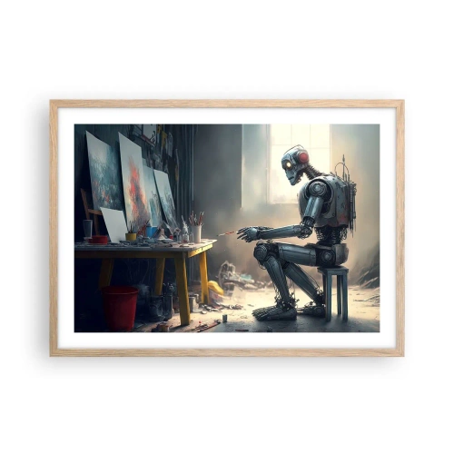 Plakat w ramie jasny dąb - Akt kreacji - 70x50 cm