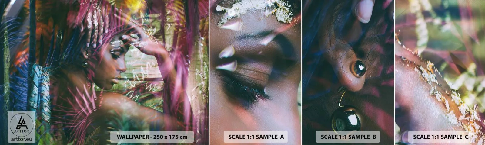 Fototapeta Próbka Standard Eco - Matka Natura w dżungli - Kobieta, Afryka, Afryka - 100x30 cm