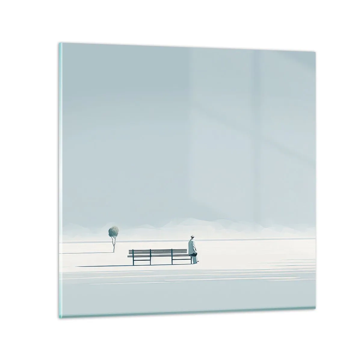 Obraz na szkle - Tak, czekam. - 50x50 cm