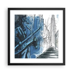 Plakat w czarnej ramie - Miejska rapsodia - 40x40 cm
