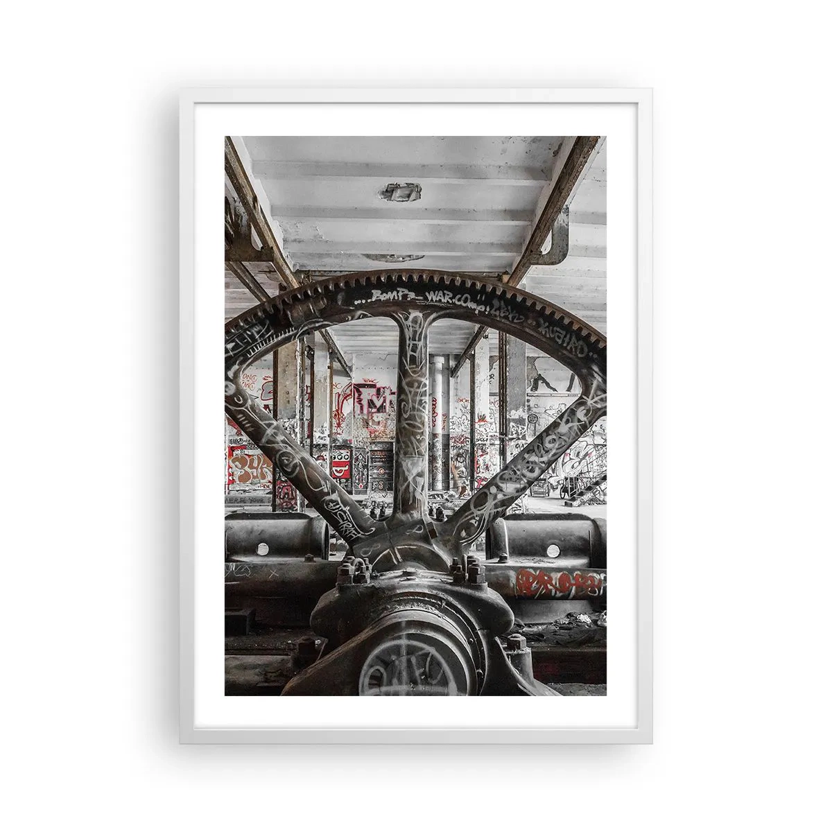 Plakat w białej ramie - Sekretne życie fabryki - 50x70 cm
