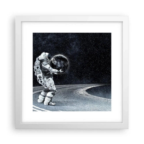 Plakat w białej ramie - Na Mlecznej Drodze - 30x30 cm